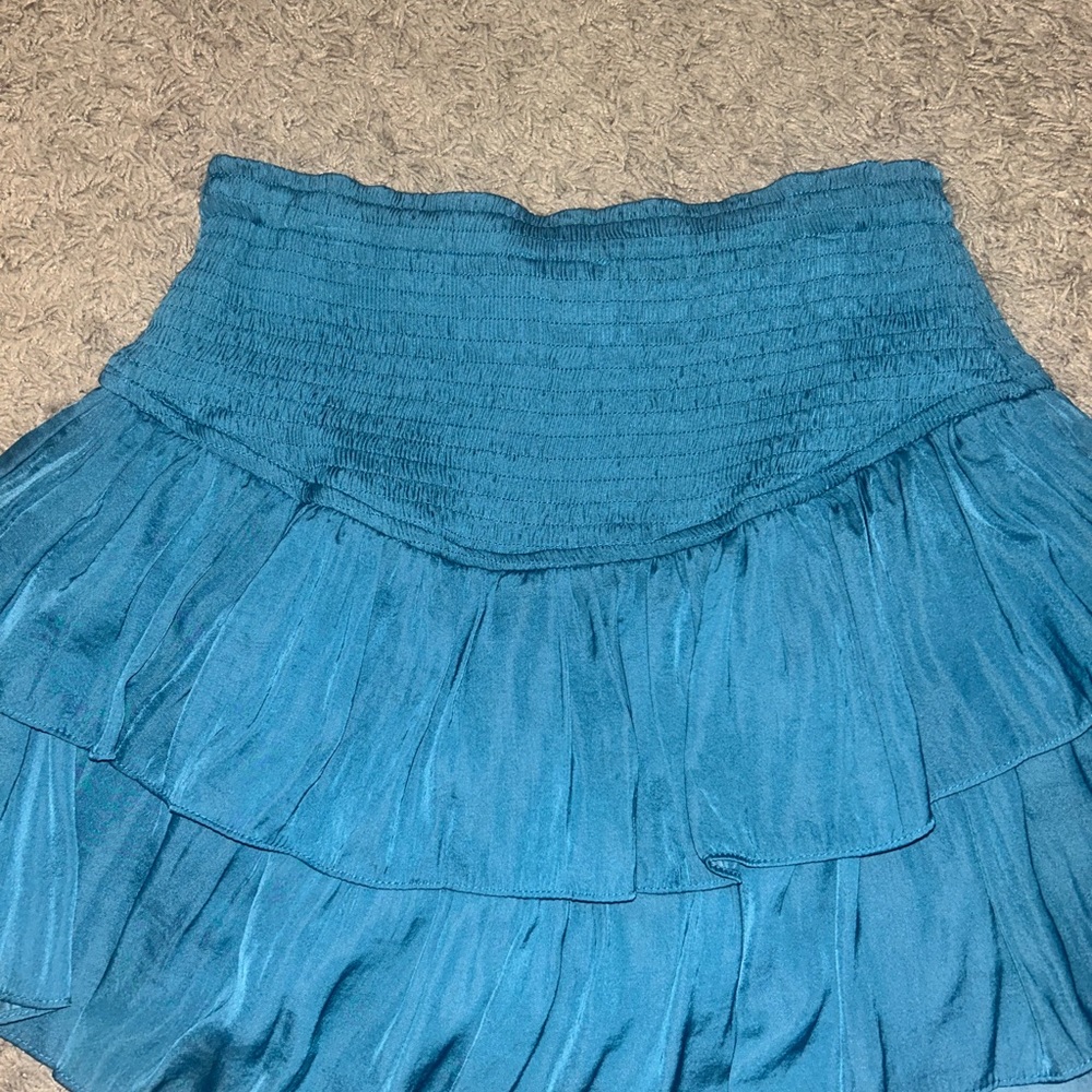 cute teal ruffle skirt